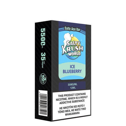 Salty Ace Bar Ice Blueberry Disposable Vape | Crown Vape NZ